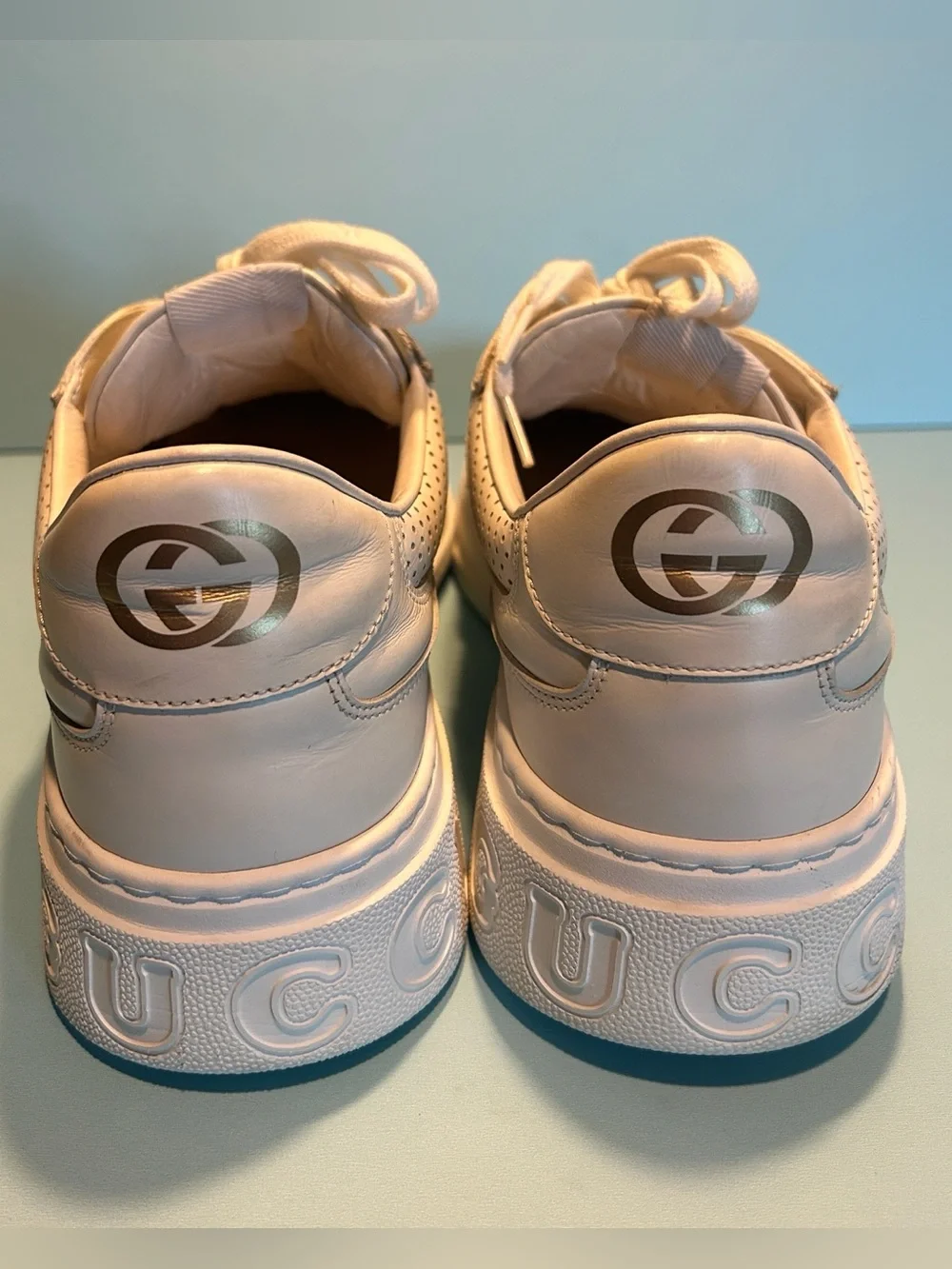 Gucci Men's White Leather Sneakers